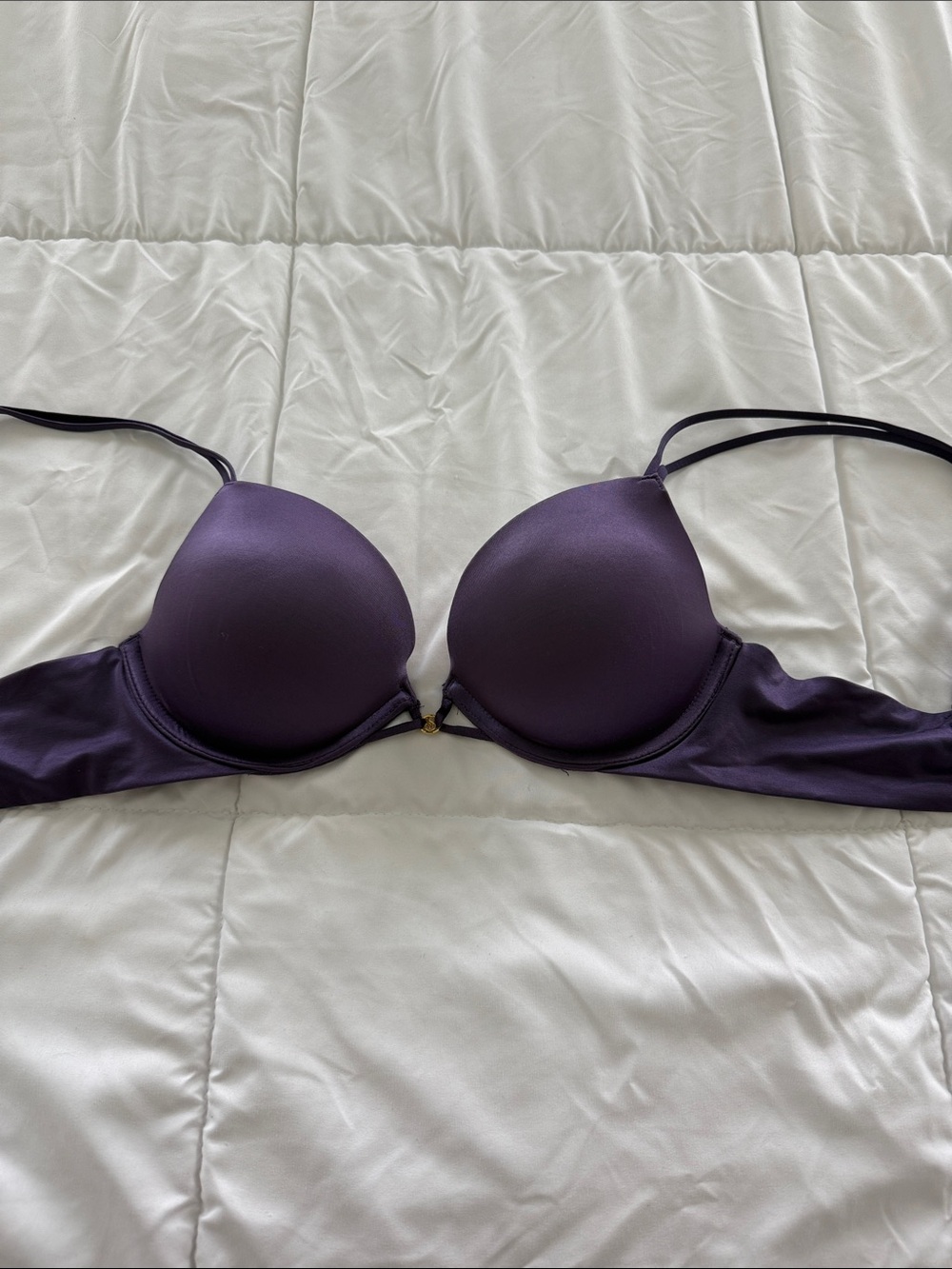Victoria's Secret Satiny Push-Up Bra in Plum